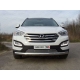 Защита передняя овальная длинная 75-42 мм ТСС для Hyundai Santa Fe 2012-2015