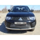 Защита переднего бампера овальная 75х42 мм ТСС для Mitsubishi L200 2014-2015