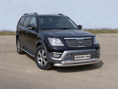 Накладка решётки радиатора 16 мм ТСС для Kia Mohave 2016-2020