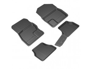Коврики салона Rezkon резиновые 4 штуки для Ford Focus 2 № 1016010100